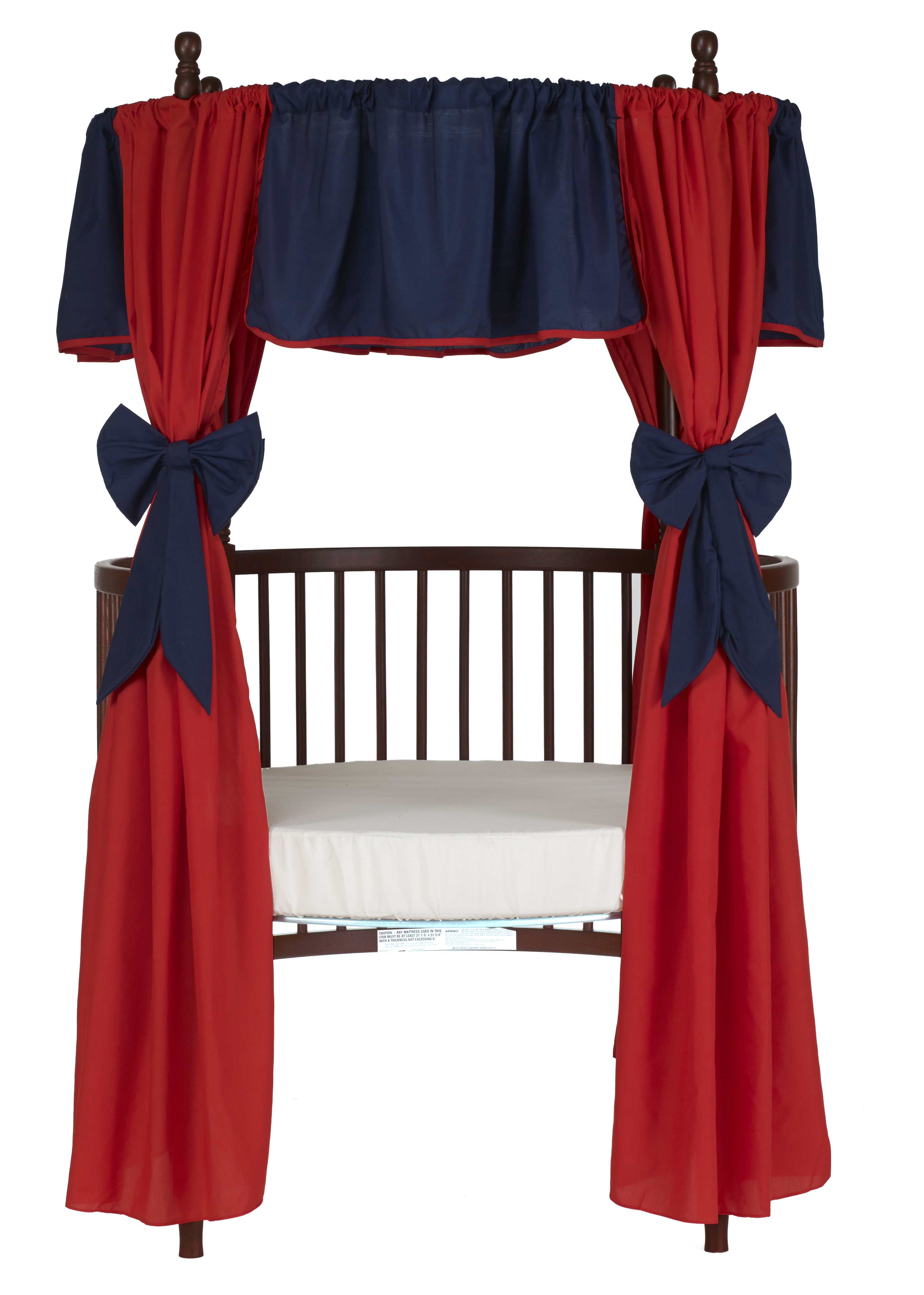 curtain around crib