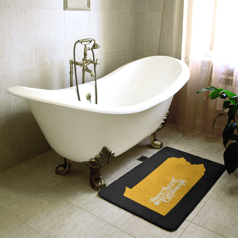 East Urban Home Pittsburgh Sports Colors Bath Rug Wayfair
