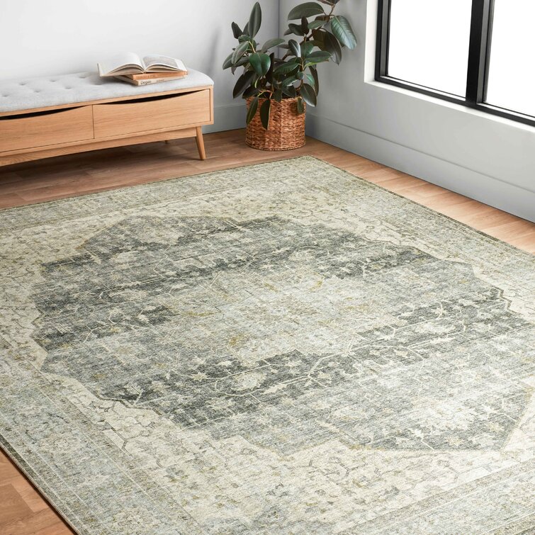 Bloomsbury Market Appy Oriental Charcoal/Green Area Rug & Reviews | Wayfair