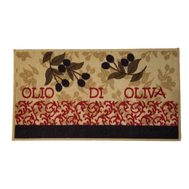 Fleur De Lis Living Birdsview Italian Olive Garden Kitchen Mat