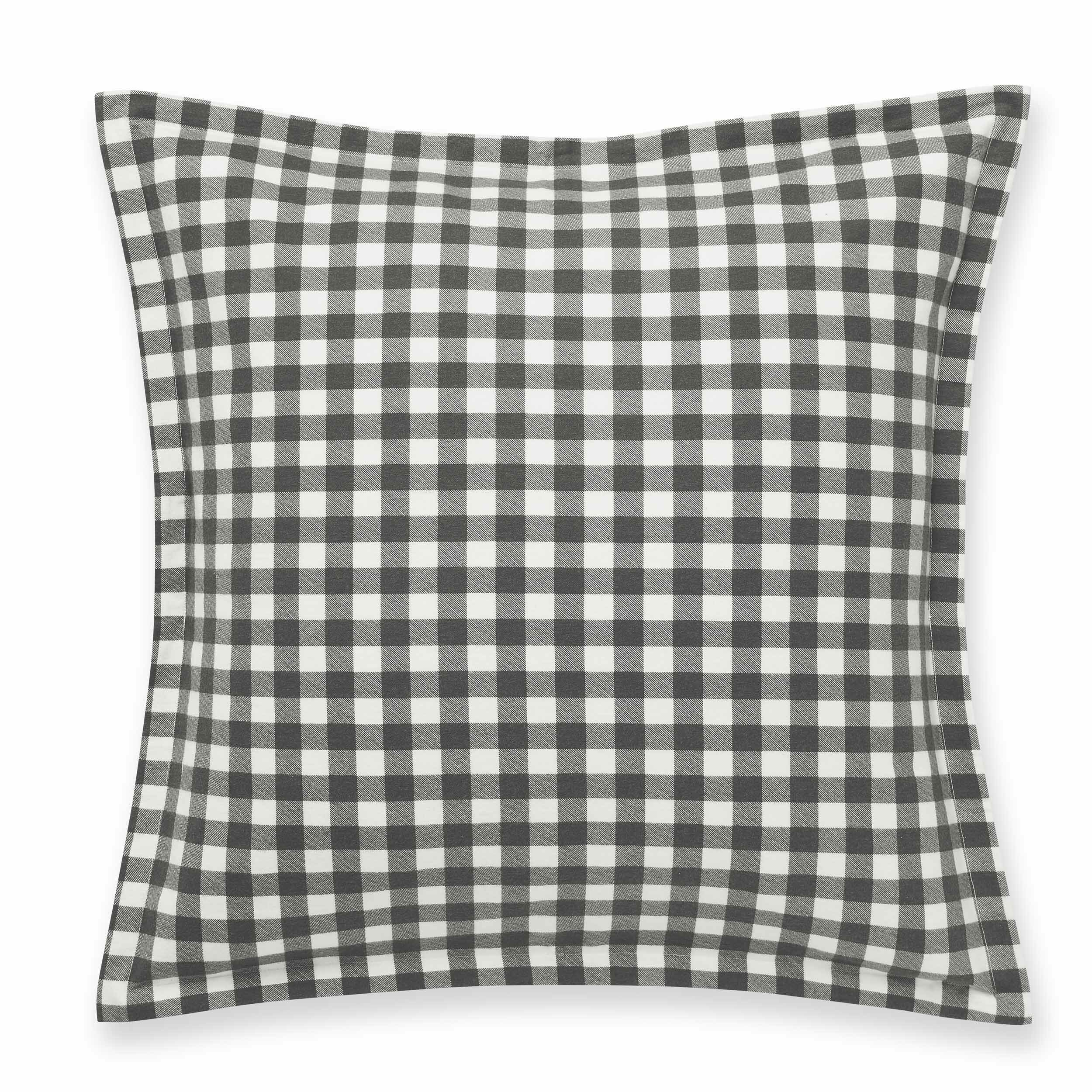 black and white plaid pillow covers