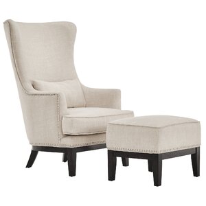 Matteo Wingback Chair and Ottoman