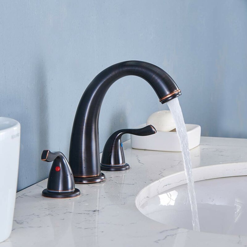 Renist Widespread Bathroom Faucet With Metal Pop Up Drain
