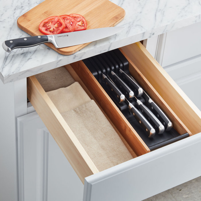 Sabatier 8 Piece Kitchen Knife Set With In Drawer Organizer