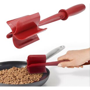 SOOHAO Meat Chopper Beef Masher Heat Resistant ABS Hamburger Chopper Masher & Smasher Meat Chopper ABS Ground Meat Chopper Multifunctional Heat Resistant Masher Non Stick Mix Chopper with Clean Brush