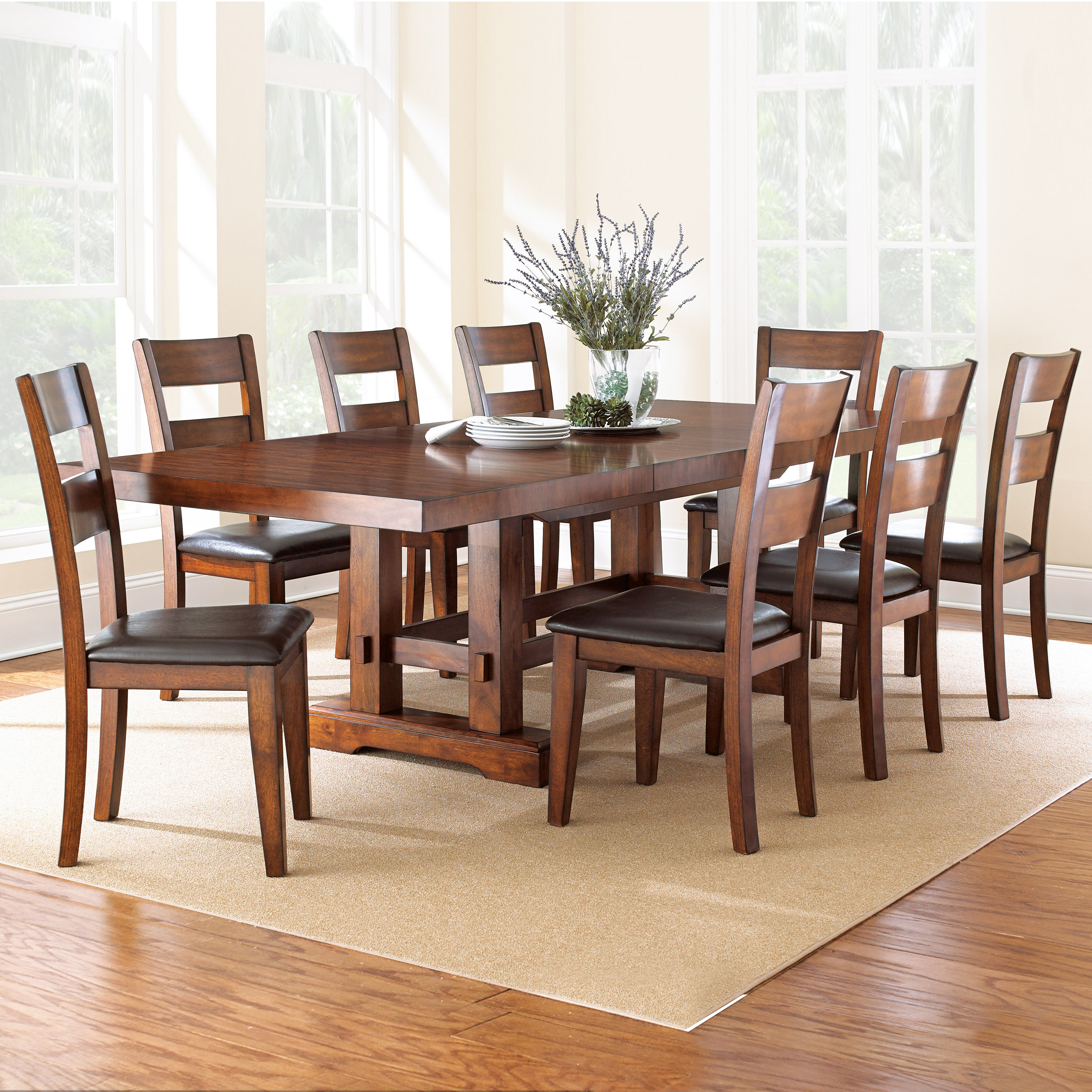 medium wood dining table