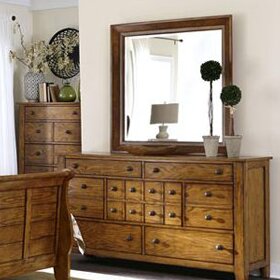 Millwood Pines Truet 16 Drawer Dresser With Mirror Reviews Wayfair
