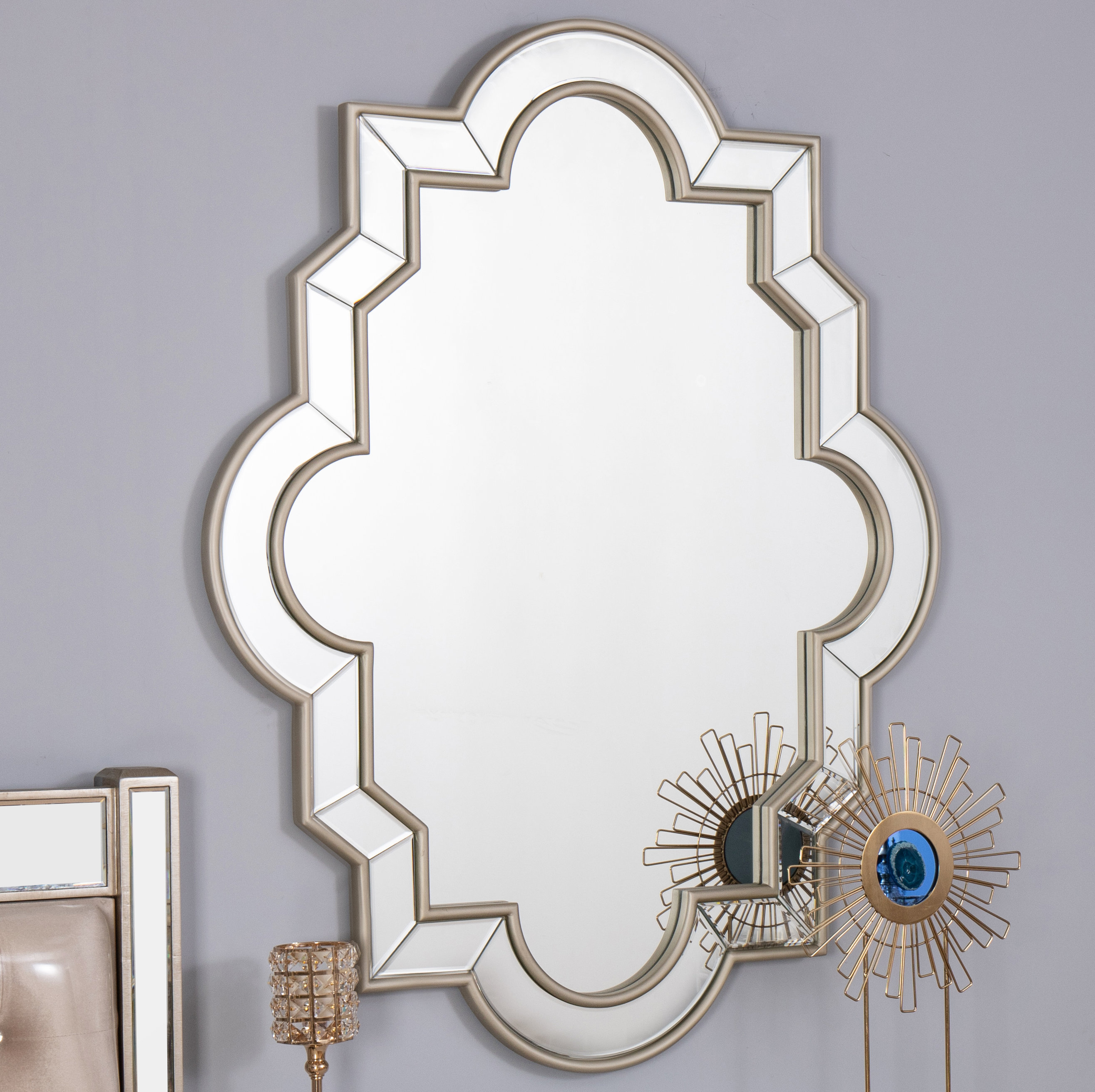 House of Hampton® Keely Irregular Wood Wall Mirror Wayfair