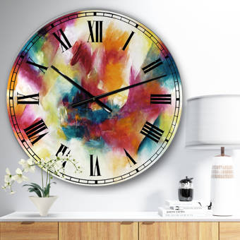 East Urban Home Oversized Rockwell Wall Clock Wayfair
