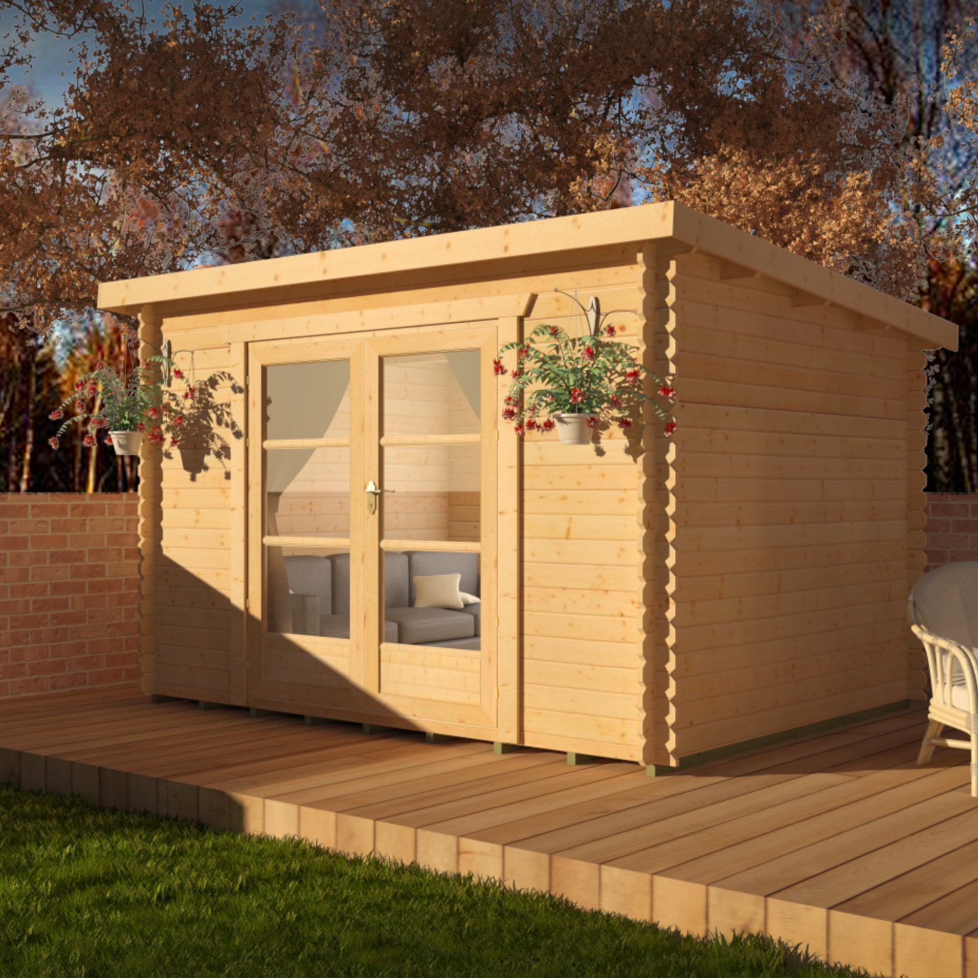 Tiger Sheds Corbetti 8 X 8 Ft Tongue And Groove Log Cabin