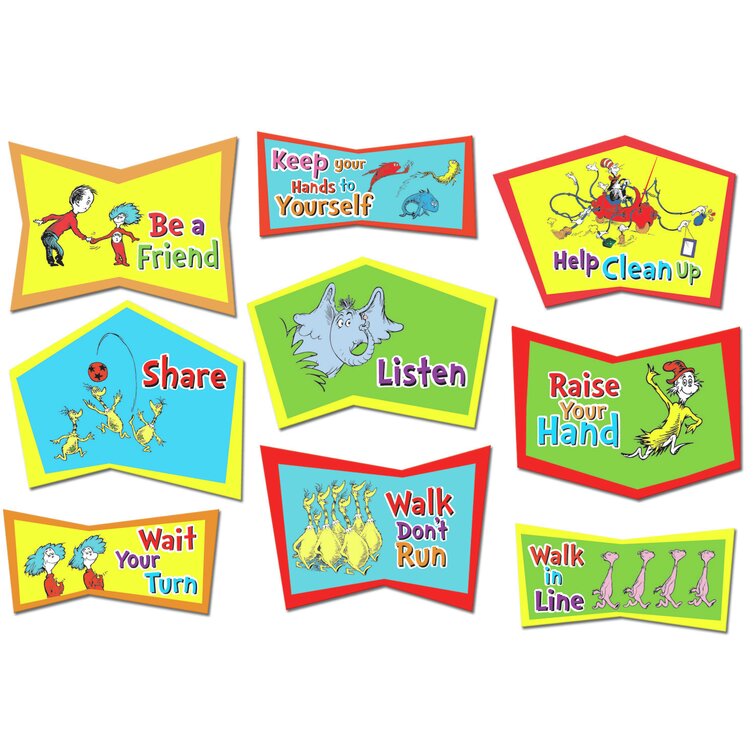 12 x Dr Classroom Resource Seuss™ Fish Bulletin Board Accents 