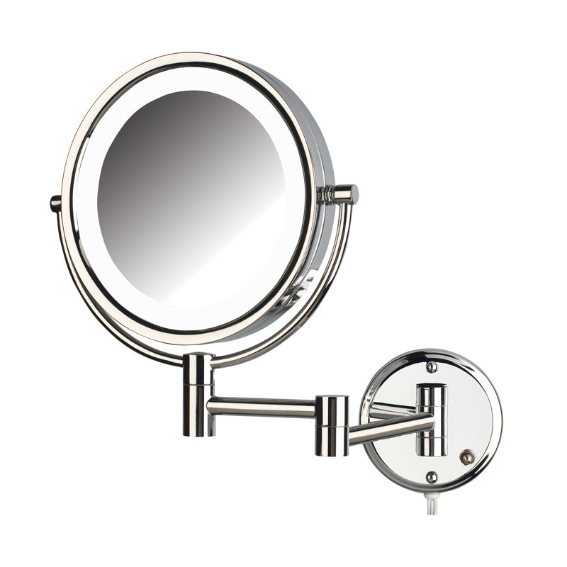 Darby Home Co Adonis Dual Sided American Traditional Lighted Makeup Mirror Reviews Wayfair