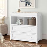 antique white changing table
