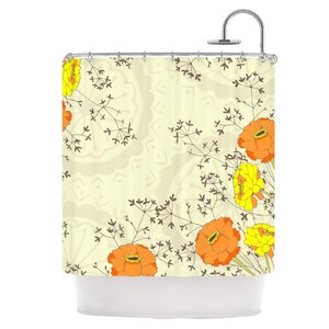 Flowers and Twigs Shower Curtain