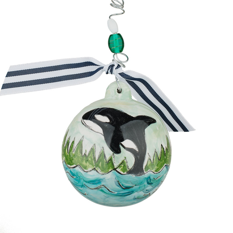 The Holiday Aisle Orca Whale Christmas Ball Ornament Reviews Wayfair