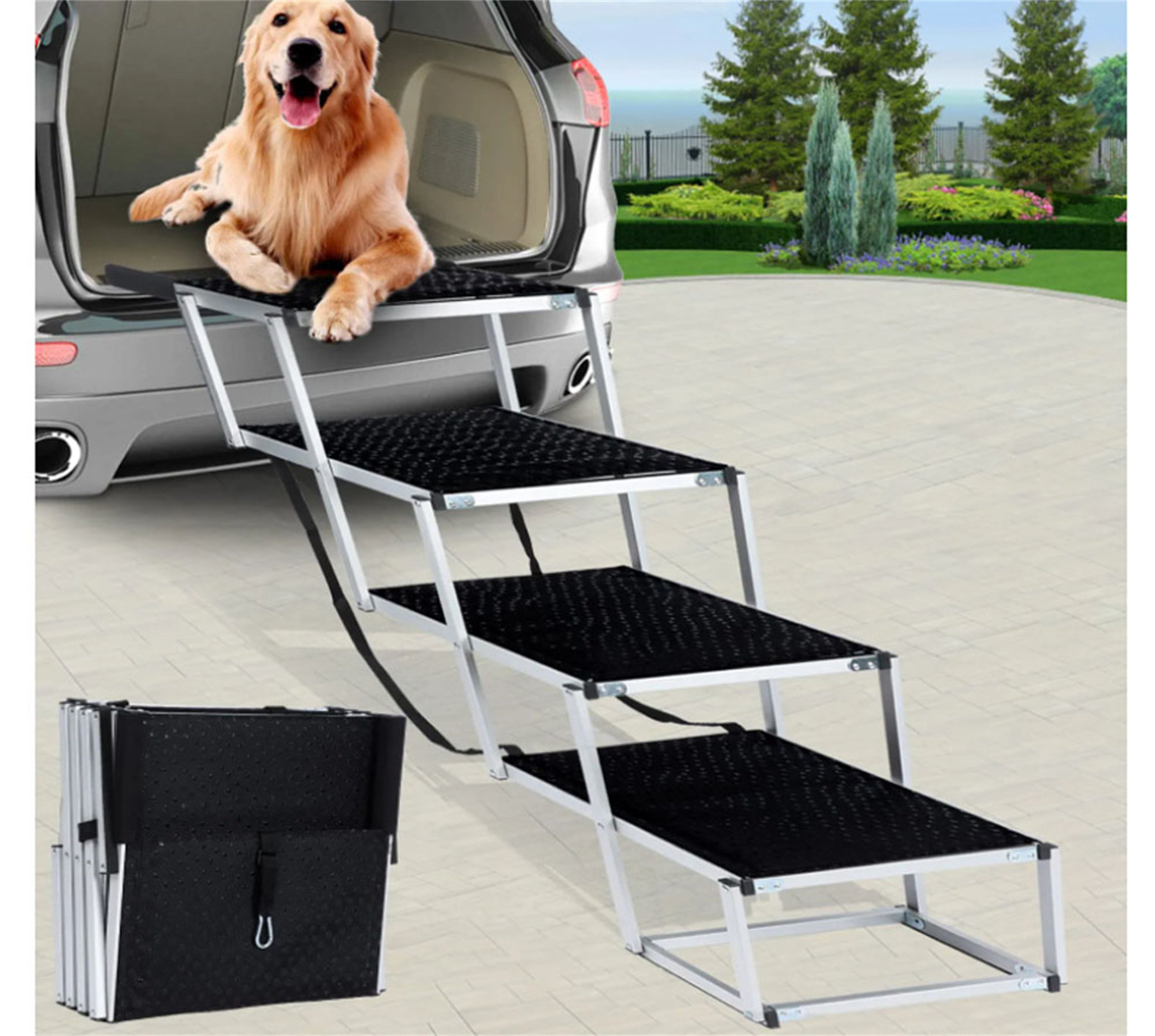 Tucker Murphy Pet™ Extra Wide Dog Stairs For Large Dogs Car ...