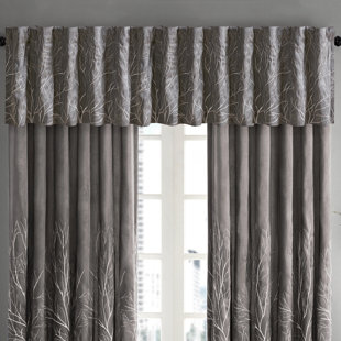 Gray Silver Valances Kitchen Curtains You Ll Love Wayfair Quickview Blue Chocolate Gray