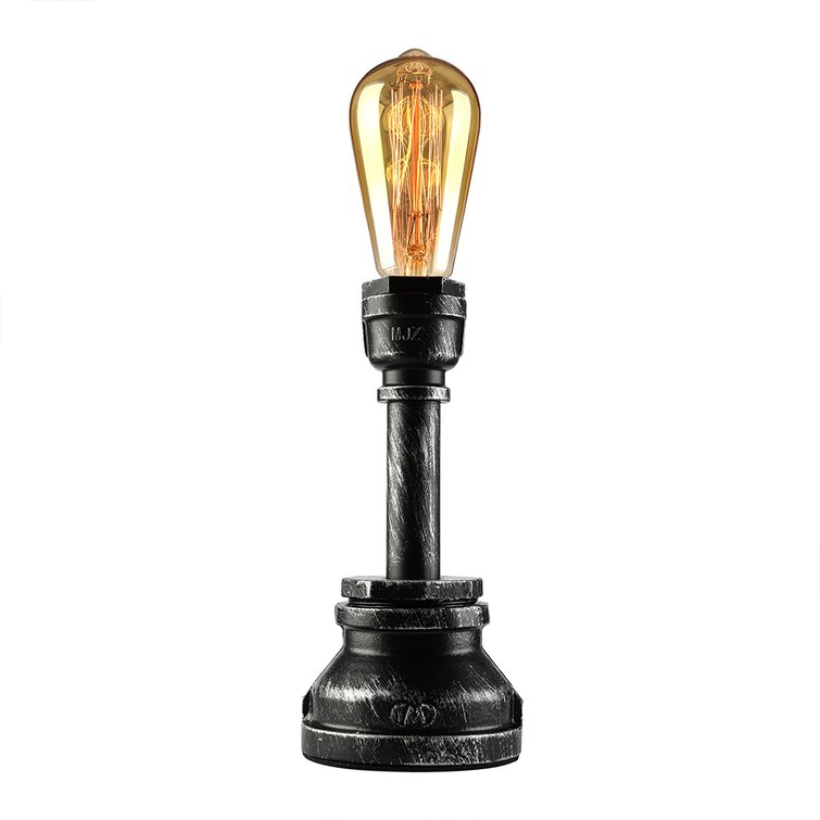 Retro Light Table Lamp plug in Industrial Water Pipe Steampunk Desk Light Shade 