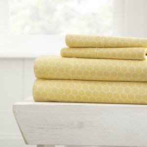 Reith Modern Premium Printed 200 Thread Count Microfiber Sheet Set