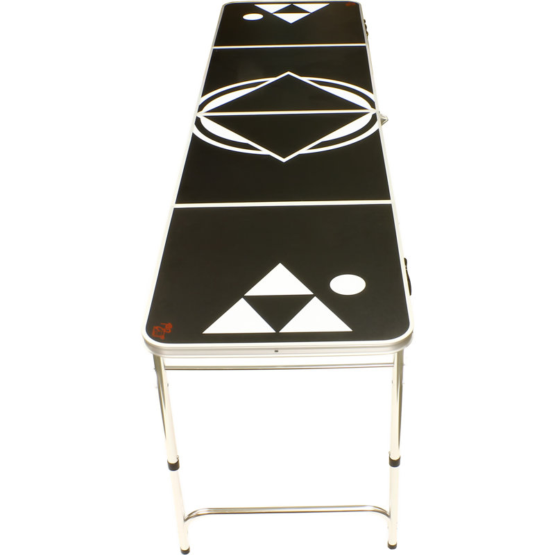 Black Beer Pong Table In Standard Aluminum