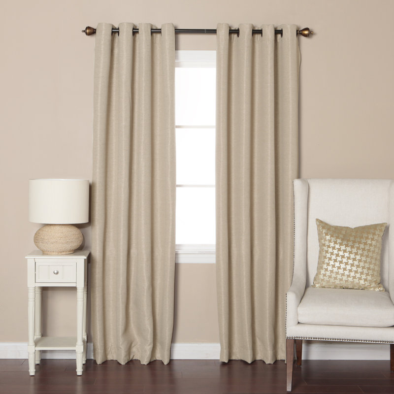Best Home Fashion Inc Shimmery Basketweave Solid Blackout