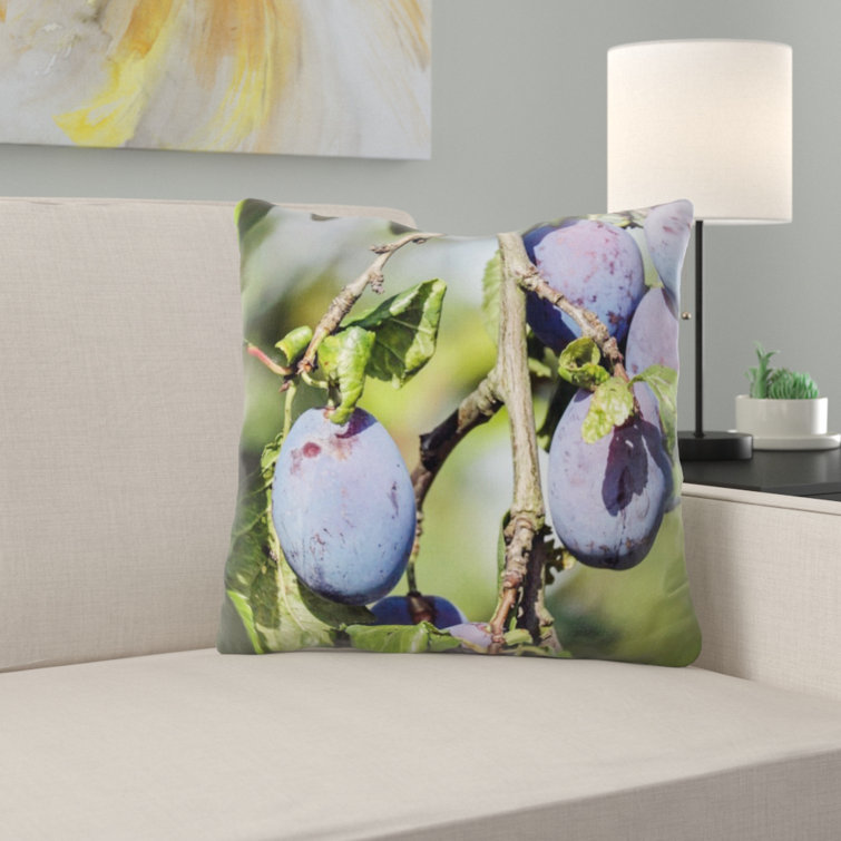 plum throw pillow