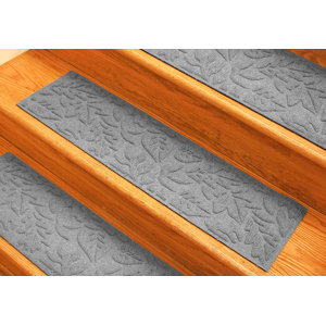 Aqua Shield Medium Gray Fall Day Stair Tread (Set of 4)