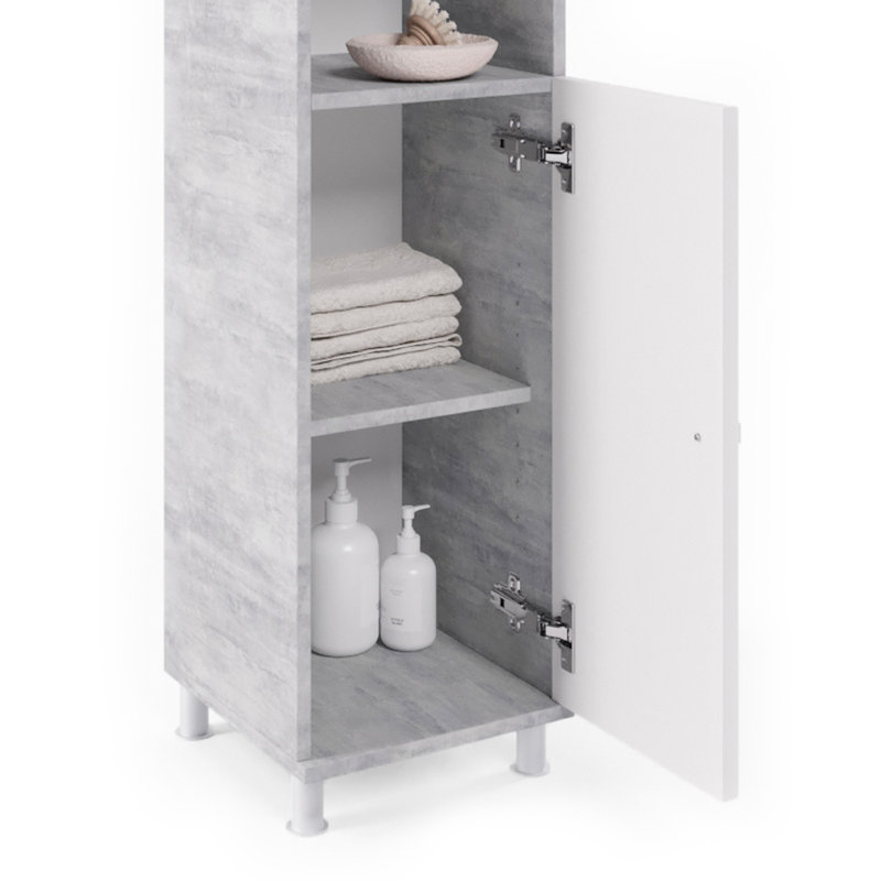 17 Stories Villareal 3 Piece Bathroom Storage Furniture Set With Mirror Reviews Wayfair Co Uk