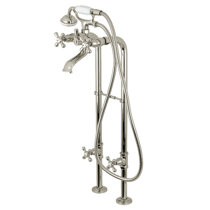 Wayfair | Freestanding Fillers Polished Nickel Bathtub ...