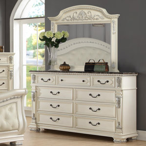 Alexandra 9 Drawer Dresser with Mirror by Fairfax Home Collections