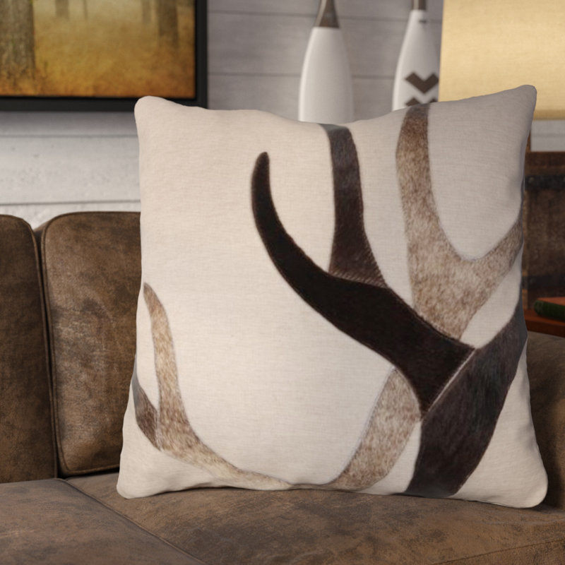 Union Rustic Gannon Faux Leather Throw Pillow Wayfair