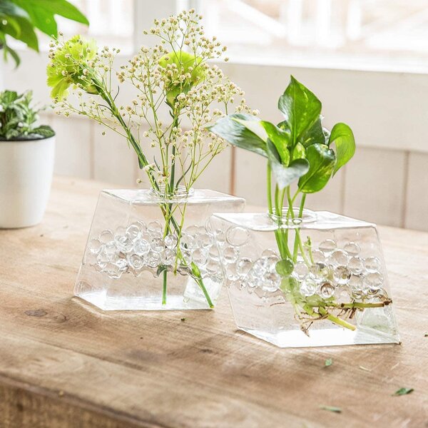 Wall Hanging Terrarium Glass Planter Vase Diamond Decorative Plant Pot Gift 