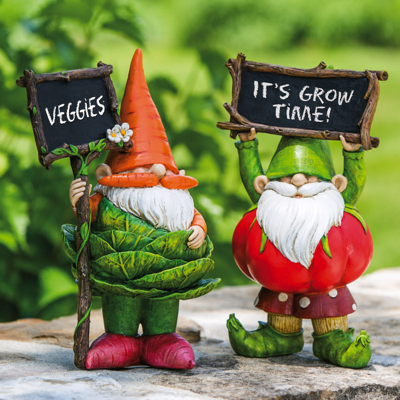 Evergreen Enterprises, Inc Gnome with Chalkboard Sign 2 Piece Statue