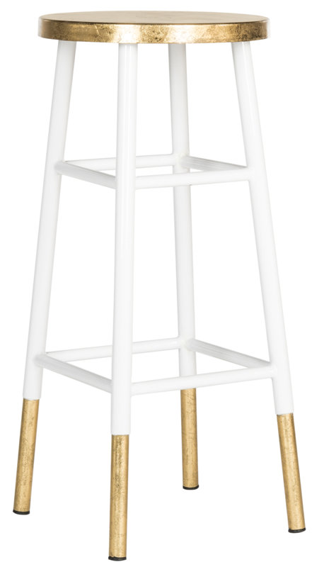 Barhocker CHLOE in weiß/gold