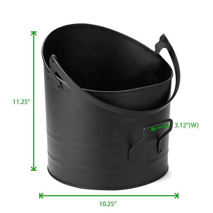 Mind Reader Large Fireplace Ash Pellet Steel Bucket Wayfair Ca