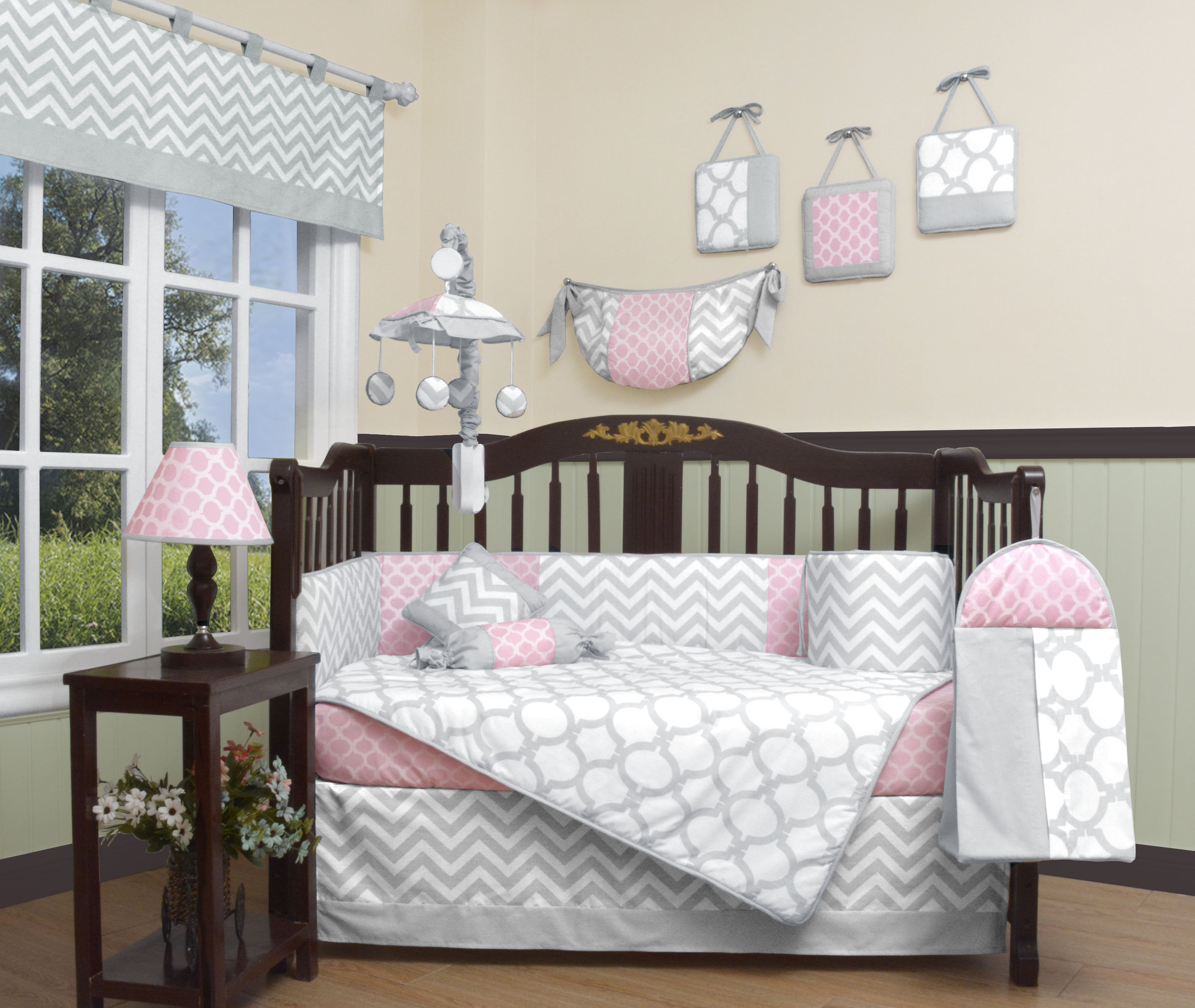 Harriet Bee Guice Chevron 12 Piece Crib Bedding Set Reviews