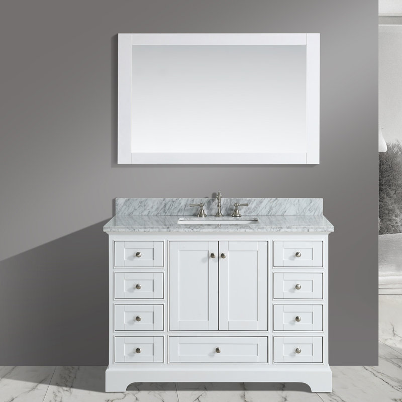 Castellanos 48" Single Bathroom Vanity Set with Mirror