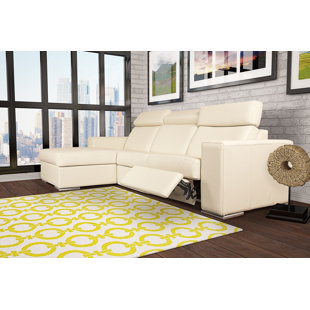 Dulvert Leather Sectional by Orren Ellis Design