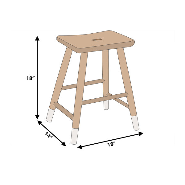 Johnny Solid Wood Accent Stool Reviews Joss Main
