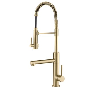Featured image of post Brushed Rose Gold Kitchen Faucet - Wels brass kitchen sink tap kitchen mixer faucet swivel spout brushed gold.
