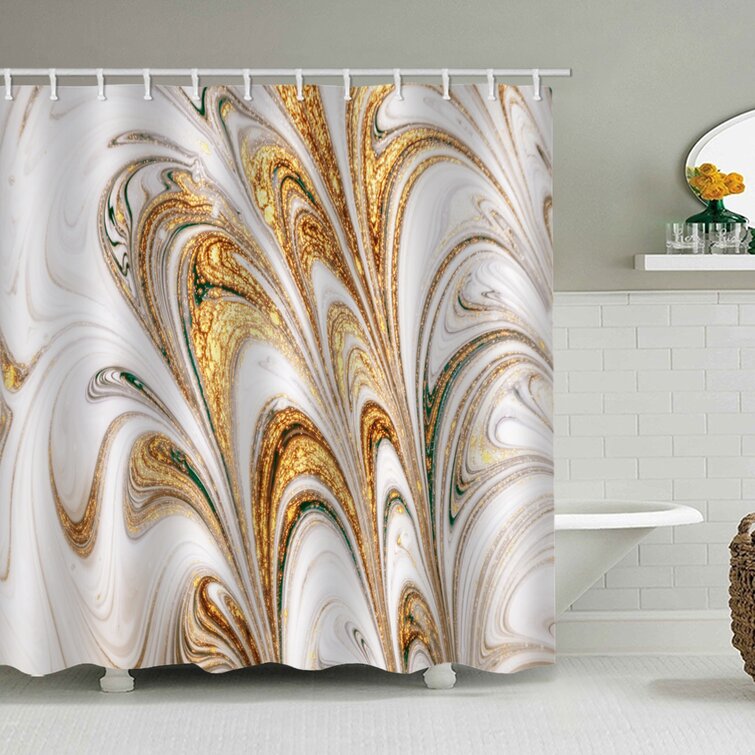 Many Dollars Polyester Shower Curtain for Bathroom Decor Waterproof Fabric 71" 