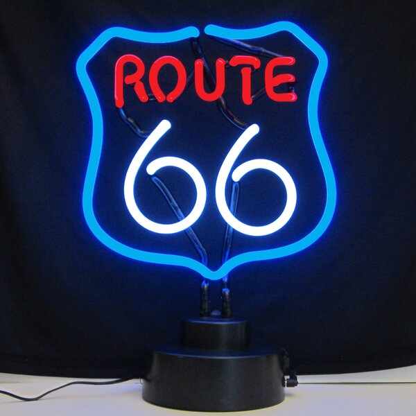 ROUTE 66 Neon LED Light Sign Bar Pub QUALITY Man Cave Shop Window Display Car
