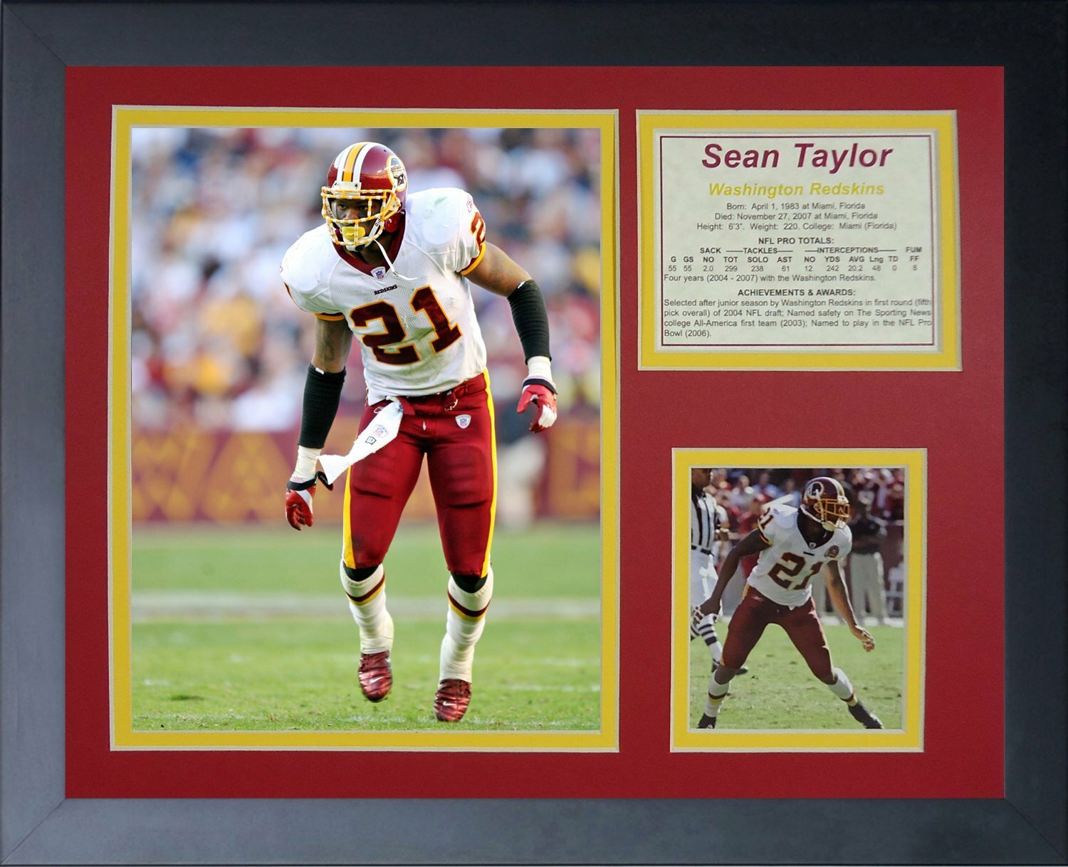 sean taylor framed jersey