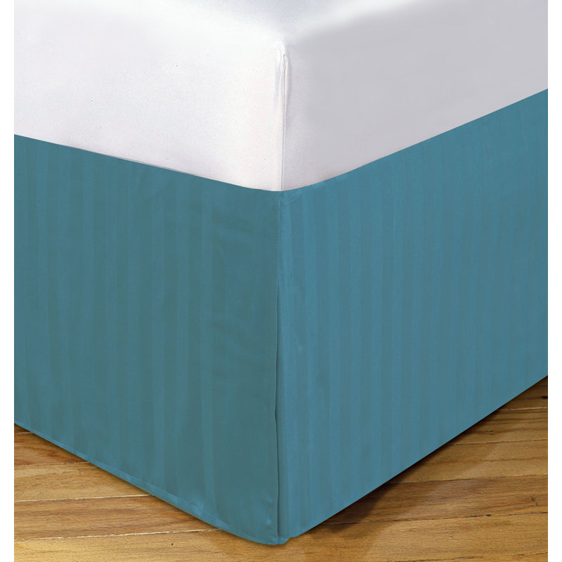 Fresh Ideas Dreamspace Microfiber Damask Stripe Bedskirt 14 Bed Skirt Reviews Wayfair