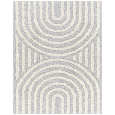 Whitlatch Light Slate Shag Area Rug( size 7’10”x10’)