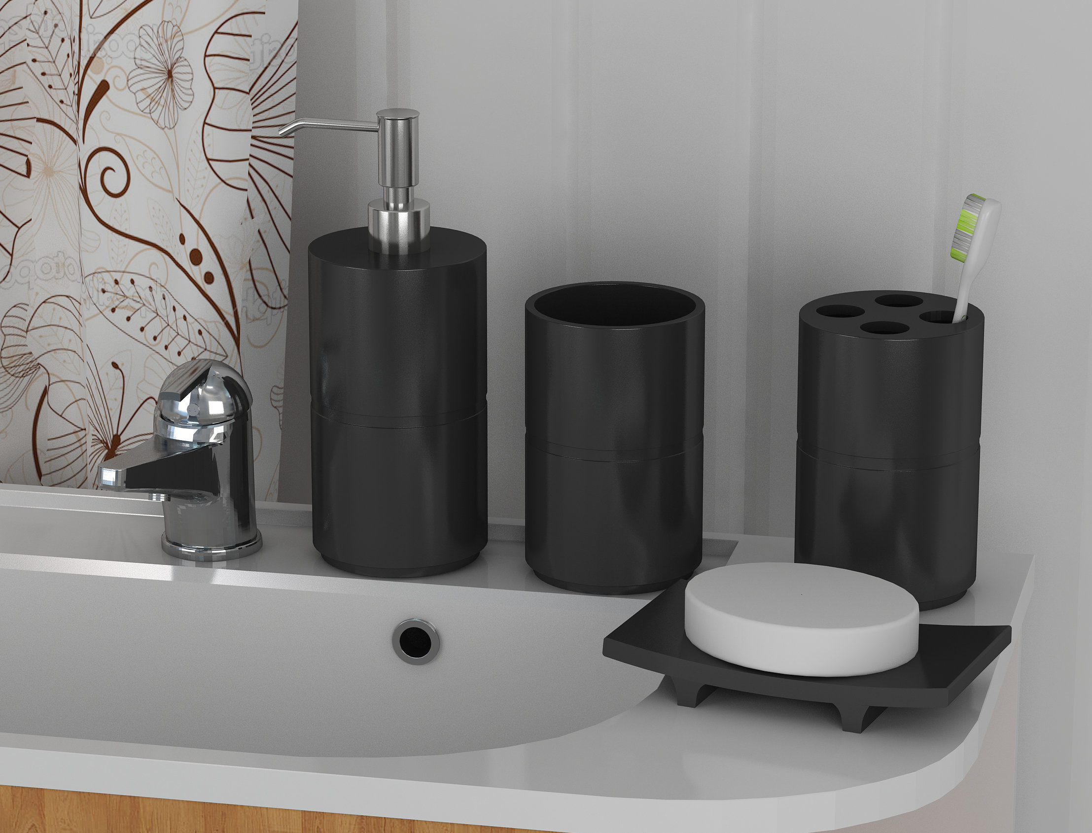 Wade Logan Kole 4 Piece Bathroom Accessory Set Wayfair