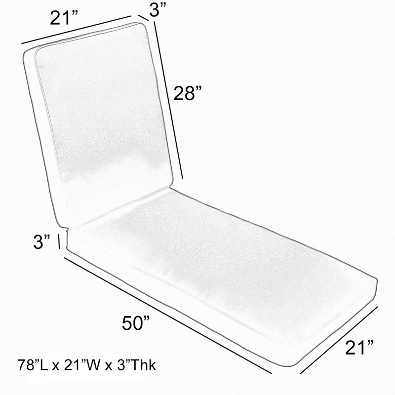 Hinged Indoor Outdoor Sunbrella Lounge Chair Cushion Joss Main