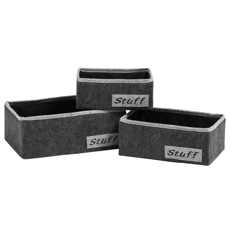 Clearambient 3 Tlg Boxen Set Aus Karton Und Filz Wayfair De