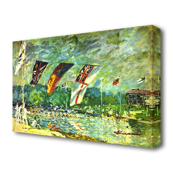 East Urban Home Regatta In Molesey Painting Print On Wrapped Canvas Wayfair Co Uk