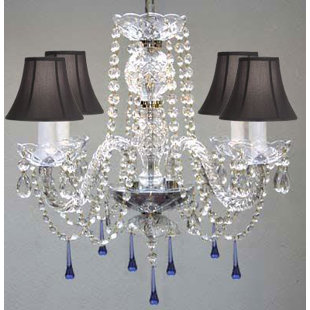 Go to store & view more images Bowerville 4-Light Shaded Chandelier by Rosdorf Park